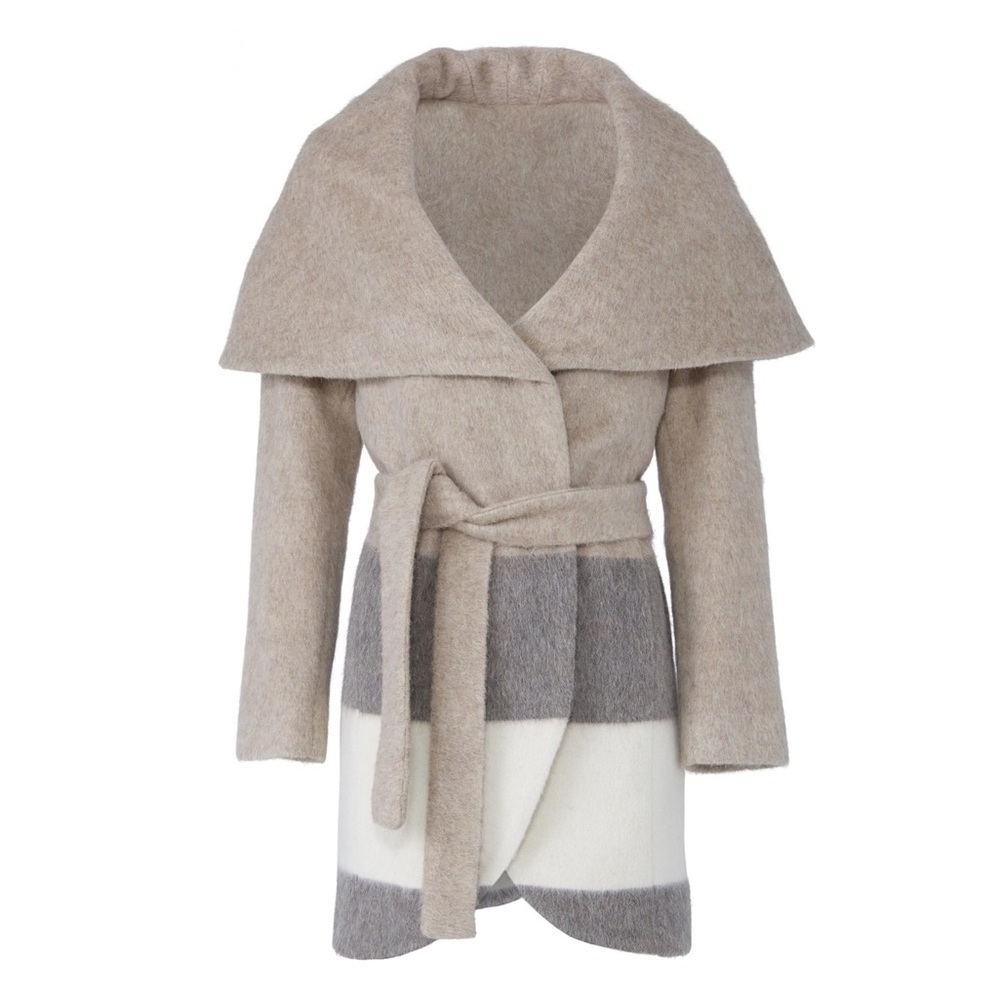 Waverly Grey Stripe Sammy Wool Coat